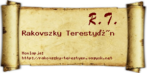 Rakovszky Terestyén névjegykártya